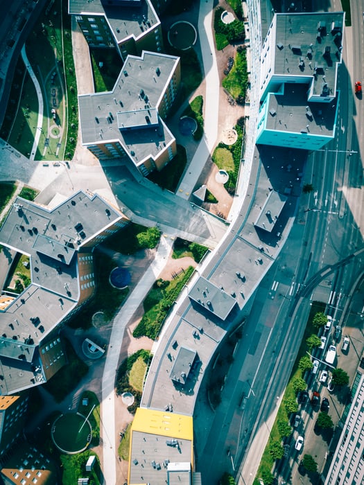 Ariel of buildings